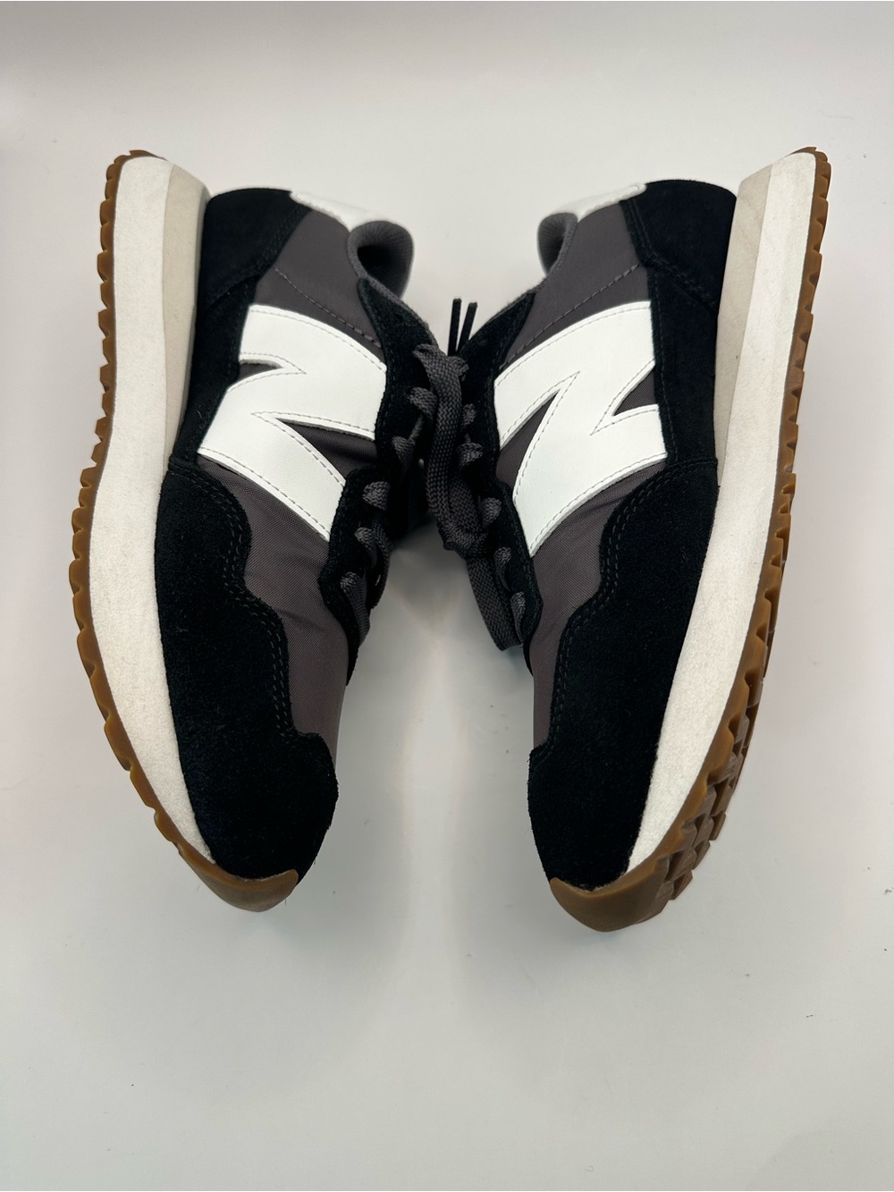 New Balance 237 Gray & Black Runner with White N Logo - Picture 6 of 8